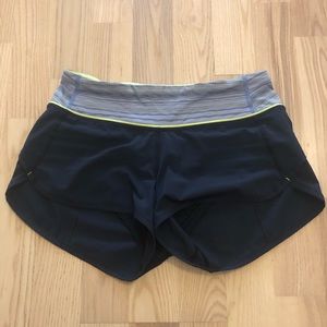 Blue Lululemon Speed Up shorts size 2